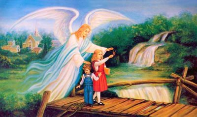 guardian angel with children