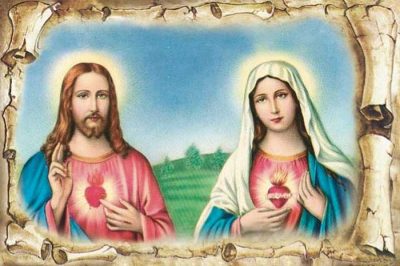 Sacred heart of Jesus and Immaculate heart of Mary